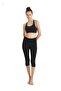 Women's Black Sports Capri Tights - C5T2N0O08