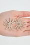 Women's Silver Color Sun Earrings - 8