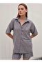 Linen Shirt and Shorts Two Piece Set - 3