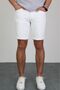 Men's White Relaxed Fit Lycra Jean Denim Shorts Hlthe001951Bz - 5