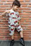 New Season Car Scoop Printed Summer Set 2-Piece Bottom Top Daily Set 100% Cotton