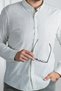 İnterview Sarar Goias Collar Buttoned Slim Fit Linen Green Ecru Shirt - 5