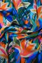 Pink Orange Leaf Patterned Satin Bandana Colorful Scarf New Season Hair Accessory - 3