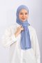 Combed Cotton Shawl Jersey Shawl - Denim Blue - 3