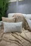 Rabbit Plush Gold Foil Printed Sofa Cover & Shawl - Milky Brown - 3