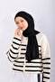 Combed Cotton Shawl Jersey Shawl - Black - 6