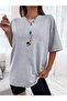 Planets Printed Women's Oversize Tshirt- - 3