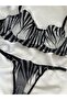 Black Sword Model Brode Underwire Lace Bralet Double Set - 3