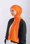 Combed Cotton Shawl Jersey Shawl - Orange - 4