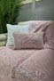 Rabbit Plush Silver Foil Printed Sofa Cover & Shawl - Powder Pink - 2