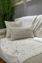 Rabbit Plush Gold Foil Printed Sofa Cover & Shawl - White - 2