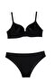 Basic Twisted Patterned Light Support Bra Set - 7
