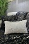 Rabbit Plush Gold Foil Printed Sofa Cover & Shawl - Black - 3