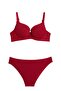 Basic Twisted Patterned Light Support Bra Set - 7