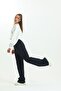 Black High Waist Wide Leg Sweatpants - 2