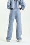 Gray Melange High Waist Wide Leg Sweatpants - 7