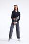 Anthracite High Waist Side Pocket Wide Leg 100% Cotton Sweatpants - 5