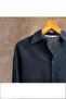 Men's Linen Oversize Shirt - Long Sleeve, Shirt Collar - 3