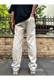 Gray Basic Fabric Baggy Trousers - 4
