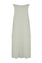 Green Straight Polyamide Strapless Stretchy Body-Fitting Maxi Pen Dress TWOSS24EL00991 - 7