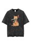 Washable Killer Cat Unisex Vintage T-shirt - 2