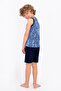 Rolypoly California Light Indigo Boys' Bermuda Set - 3