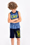 Rolypoly California Light Indigo Boys' Bermuda Set