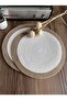 Volonte Bordered Cream Jute American Service 4-Piece Knitted Straw Plates - 2
