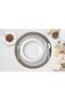 Volonte Bordered Cream Jute American Service 4-Piece Knitted Straw Plates - 5