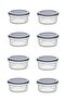 Anthracite Gray Covered Breakfast Snack Bowl Set 8 Pieces (LOGO GLASS) - 3