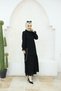 Tassel Detailed Laced Hijab Dress - black - 7