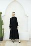 Tassel Detailed Laced Hijab Dress - black