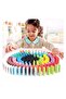 200 Pieces Natural Wooden Educational Colorful Domino Stones - 2
