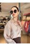 Beige Tensel Fabric Oversize Shirt