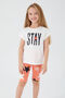 بدلة برمودا للفتيات من Rolypoly Stay Positive Cream - 3