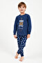 2996 Pure Love Little Sweet Dark Indigo Boys' Long Sleeve Pajama Set - 3