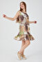 Tropical Flowers Light Brown Women's Nightgown - 2