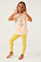 Rolypoly Bird Smile Brown Girl's Tights Set