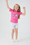 Rolypoly Besties Forever Light Fuchsia Girls' Shorts Set - 3