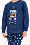 2996 Pure Love Little Sweet Dark Indigo Boys' Long Sleeve Pajama Set - 5