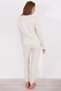 Cream Women's Knitwear Long Sleeve Pajama Set - 5