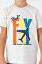طقم بيجامة للأولاد بأكمام قصيرة من Rolypoly Tour Fly Beige Melange - 5