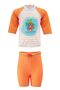 Shorts T-Shirt Set Short Sleeve Pineapple Kids Baby Swimsuit 5386 Kawaii Orange - 7