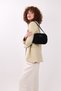 Women's Black Furry Plush Mini Urban Cross Shoulder Bag - 4