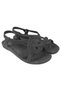 Women's Black Knitted Patterned Non-Slip Sole Sandals - 2