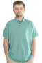 Men's Polo Neck Embroidered T-Shirt - Oversize, Green, Mode XL 20553