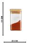 Pack of 12 300ml Square Glass Jars with Bamboo Lids Luxury Series - 2