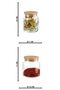 Smyrna Bamboo Stand Glass Spice Rack Set 8 Pieces - 3