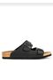 Black Nubuck Buckle Unisex Daily Slippers - 3