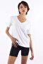 Basic V-Neck T-Shirt for Women - White